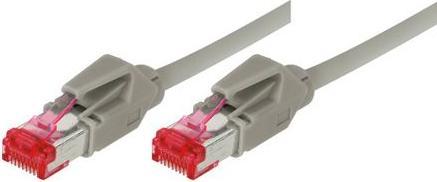 Tecline Cavo crossover S/FTP, PiMF, Cat 6, grigio, 1,0 m senza alogeni, con cavo Draka e connettori Hirose (S/FTP, CAT6, 1 m)