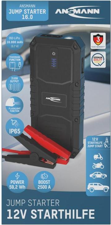 Immagine prodotto Ansmann Jump Starter 16.0 (2500 A, 16000 mAh)