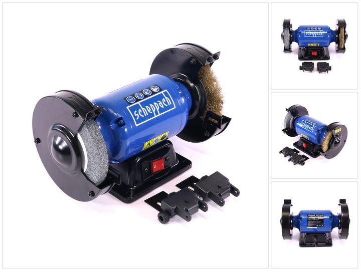 Produktbild Scheppach SM150LB Doppelschleifer mit Bürste - 230-240V 50Hz 400W - 150mm (Doppelschleifer, 400 W)