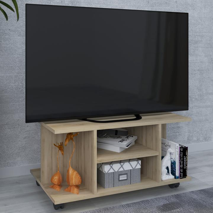 Immagine prodotto VCM Mobili TV in legno con rotelle Mobile TV Tavolo Consolle Rollabile Tavolo TV Findalo (80 x 40 x 40 cm)