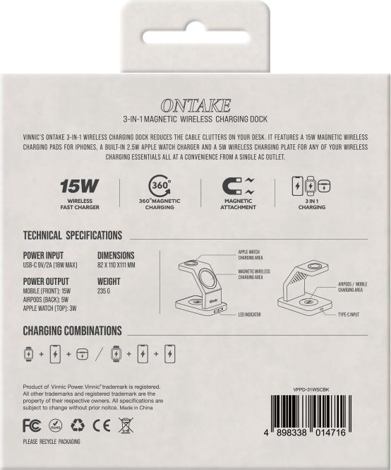 Nährwerte und Zutaten Vinnic Wireless Charger (15 W)