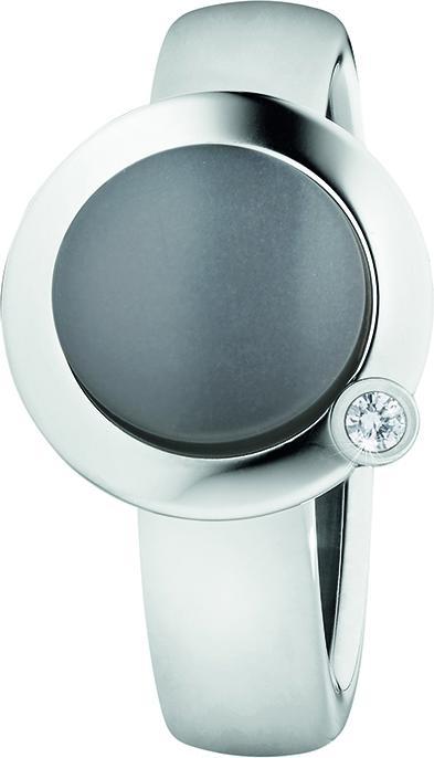 Produktbild Xen Ring mit 8 mm grossen grauen Mondstein und Brillant (48)