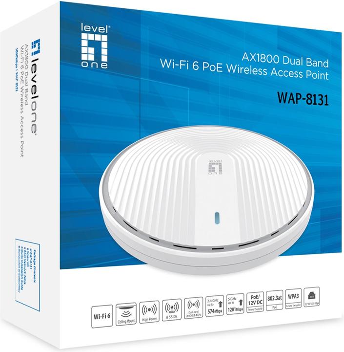Image du produit LevelOne Accès WLAN AX1800 sans fil PoE double bande (1201 Mbit/s)