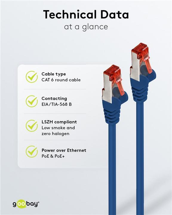 Actual product image Goobay network cable (S/FTP, CAT6, 1.50 m)