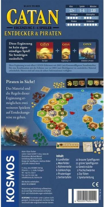 Productafbeelding Kosmos Catan Discoverer Supplement 5-6, d (Duits)