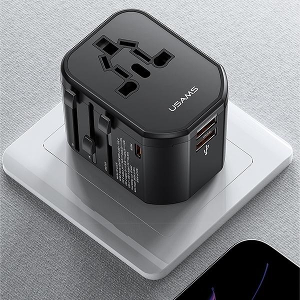Produktbild Usams T59 Reiseladegerät mit 20W Dual USB-A + Type-C