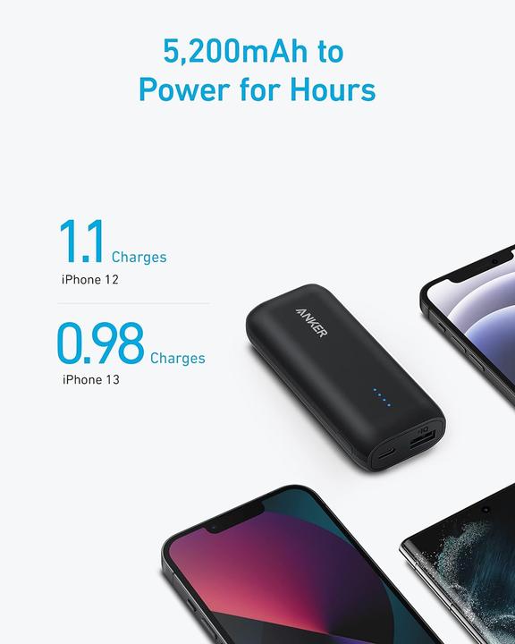 Immagine prodotto Anker PowerCore 5K, 321, 5200mAh, nero (5200 mAh)