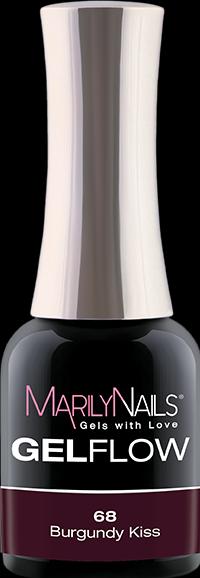 Image du produit Marily Nails GELFLOW - 68 Bourgogne Kiss (Baiser bourguignon, Vernis semi-permanent)