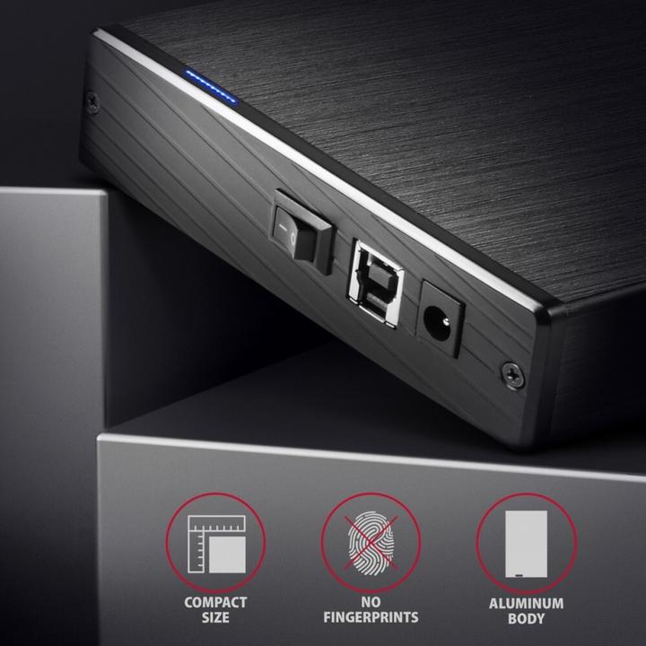 Actual product image Axagon EE35-XA3 - HDD Enclosure - 3.5 Inch - SATA - Serial ATA II - Serial ATA III - 5 Gb (3.5")