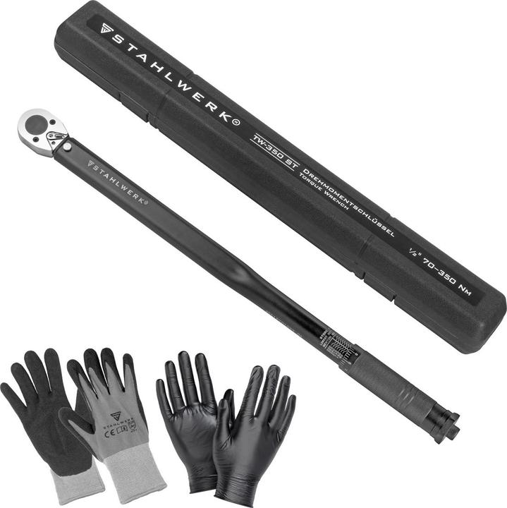 Stahlwerk Drehmomentschlüssel TW-350 ST 70-350 Nm 1/2“ Zoll Umschaltknarre (1/2", 70 Nm, 350 Nm)