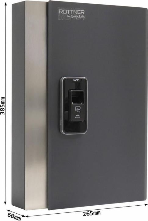 Produktbild Rottner Schlüsselschrank Key Pro 24 Fingerprint (4.80 l)