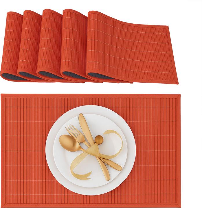 Immagine prodotto Relaxdays Set da 6 tovagliette (6 pz., 45 x 30 x 0,3 cm)