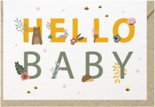 Produktbild Emi Grafikstudio Ereigniskarte Hello Baby, mit Tieren