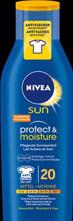 Actual product image NIVEA Protect & Moisture (Suntan lotion, SPF 20, 250 ml)