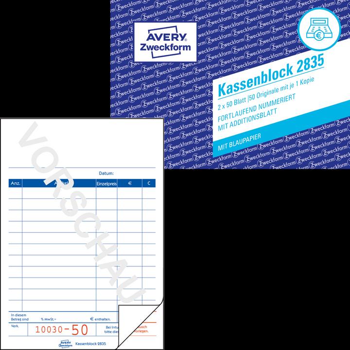 Produktbild Avery Kassenblock (50 x)