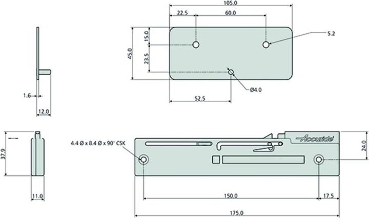Actual product image Accuride Ball linear guide DA0115-RCH