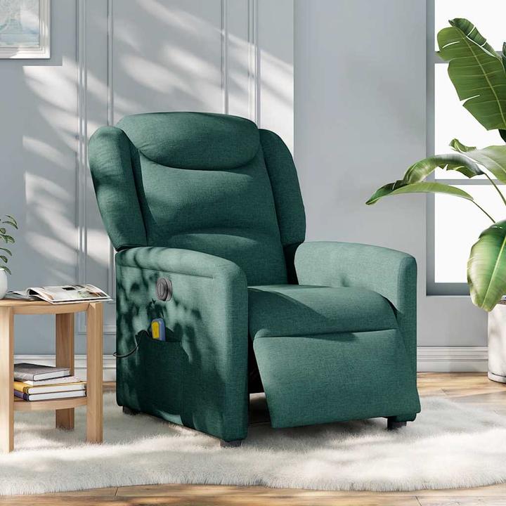 Image du produit VidaXL Fauteuil de massage électrique Vert foncé Tissu