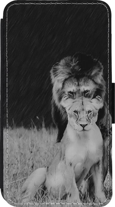 Image du produit PhoneLook Coque Wallet noir Angry lions (Apple iPhone 13 mini)