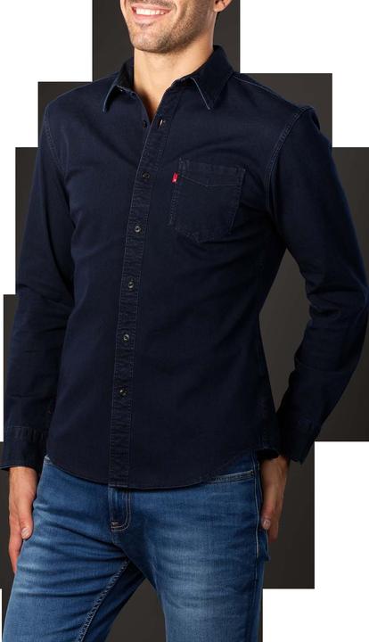Levis Sunset Slim Shirt black indigo stretch (XL)