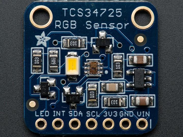 Actual product image Adafruit RGB Color Sensor with IR filter and White LED TCS