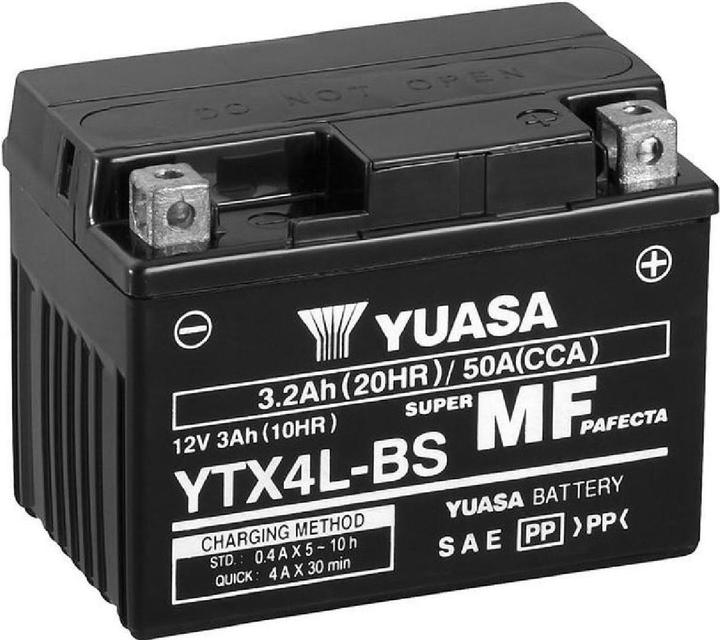 Actual product image Yuasa Motorcycle battery YTX4LBS (12 V, 3.20 Ah, 50 A)