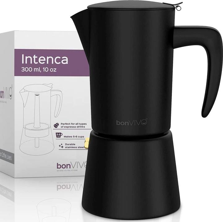Produktbild BonVivo Espressokocher, Schwarz, 6 Tassen, 300 ml