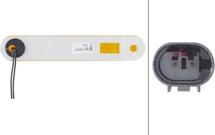 Actual product image Hella Side marker light LED for DAF MAN NEOPLAN HYMER VISEON NOGE