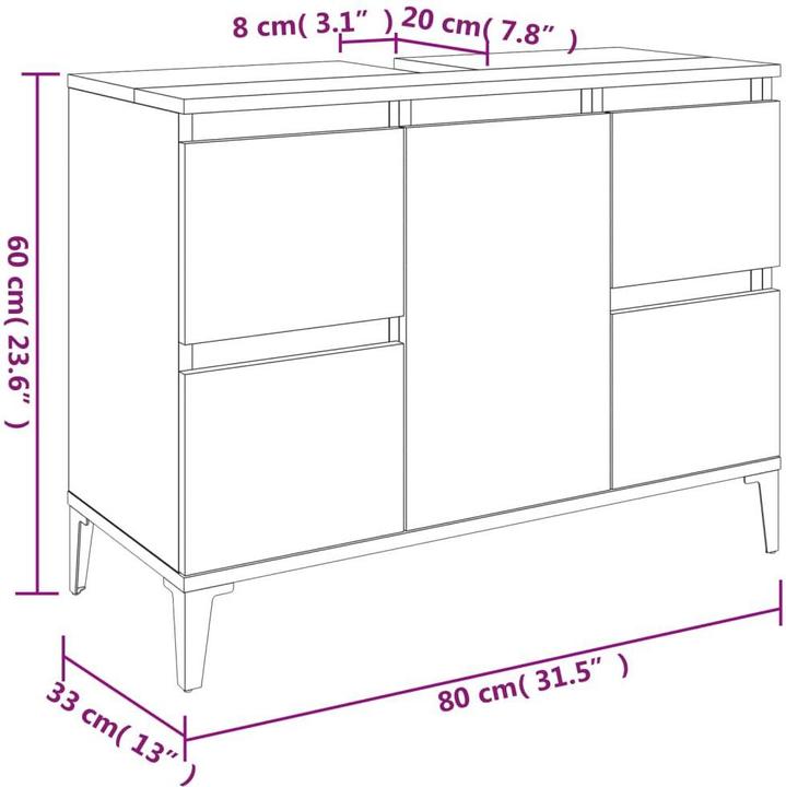 Actual product image VidaXL Lark (80 x 33 x 60 cm)