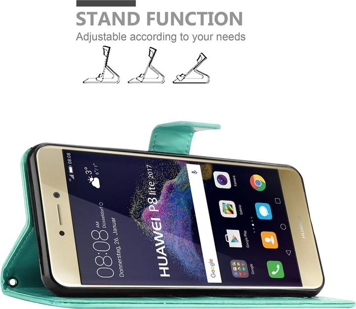 Image du produit Cadorabo Couverture du livre de fleurs (Huawei P8 Lite (2017), Huawei P9 Lite (2017))