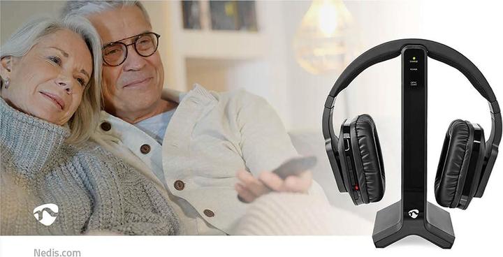 Actual product image Nedis HPRF321BK (No noise cancelling, 8 h, Wireless)