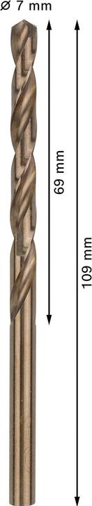Produktbild Bosch Professional Zubehör PRO Stainless Steel HSS-Co Spiralbohrer, 7 x 69 x 109 mm (7 mm)
