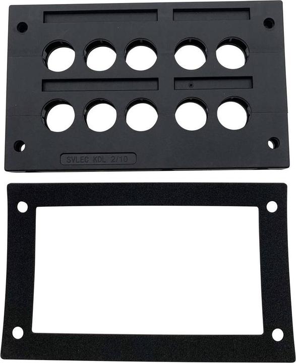 Actual product image Tru Components TC-KDL 2/10 Cable entry strip Clamping Ø (max.) 16 mm PA Sch (Cable hole, 14.60 cm)