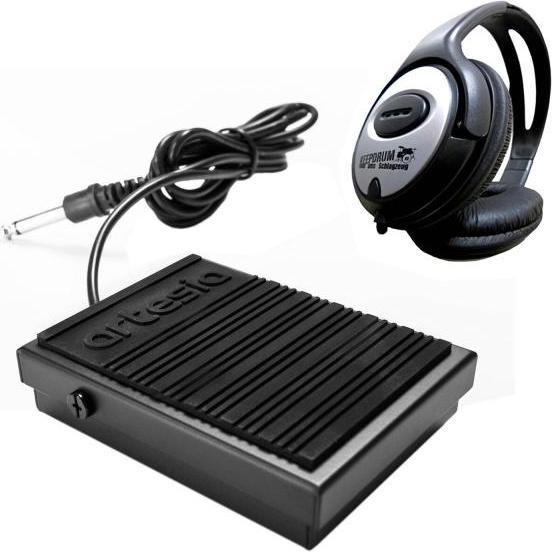 Produktbild Artestia Artesia Pro ASP-1 Sustain-Pedal mit Kopfhörer (Keyboard)