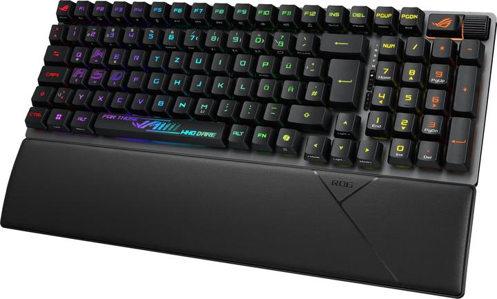 Actual product image ASUS Tastatur ROG Strix Scope II 96 RX Wireless BLK (DE, Wireless, Cable)