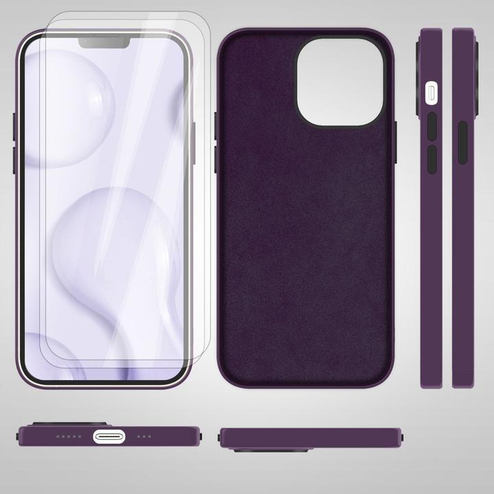 Produktbild Nalia Liquid Silikon Hülle mit MagSafe Funktion & 2x Display Schutzglas (Apple iPhone 14)
