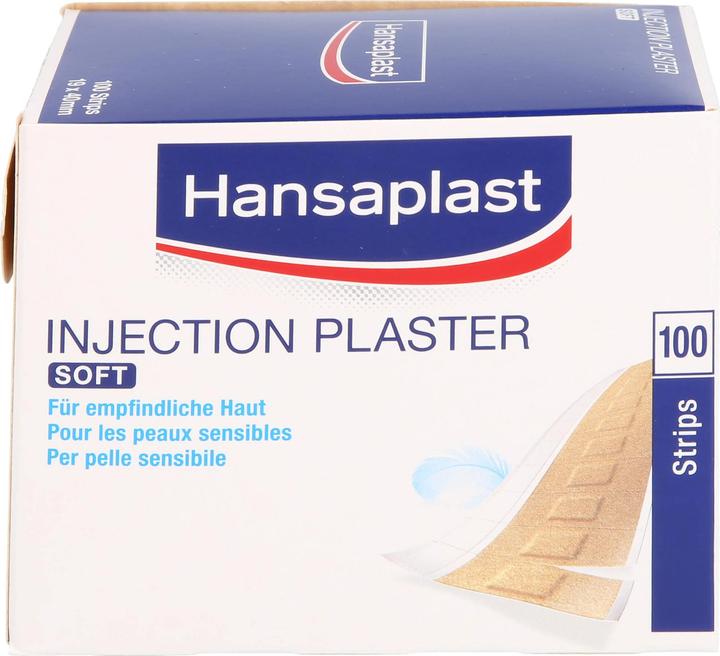 Produktbild Hansaplast Soft Injektionspflaster 1,9 cm x 4 cm für empfindliche Haut, 100 St. Pflaster (100 x)