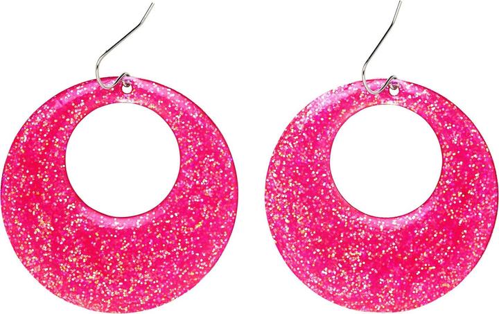 Produktbild Widmann Pink Glitzernde 70er Ohrringe