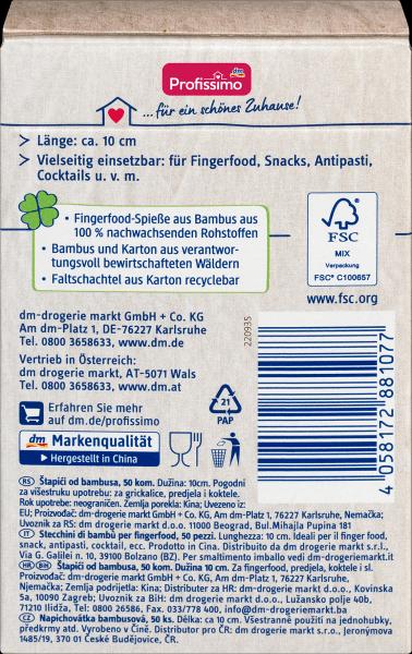 Image du produit dm Profissimo Fingerfoodspiesse (50 x)