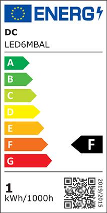 Label énergétique Scharnberger+Hasenbein Spot LED SMD (BA15d, 1 W, 100 lm, 1 x, F)