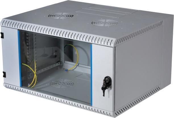 EFB Elektronik 19" wall-mounted enclosure 18HE, pivoting, 2 parts, RAL7035, depth 600 mm (18 RU, 19 inch rack)