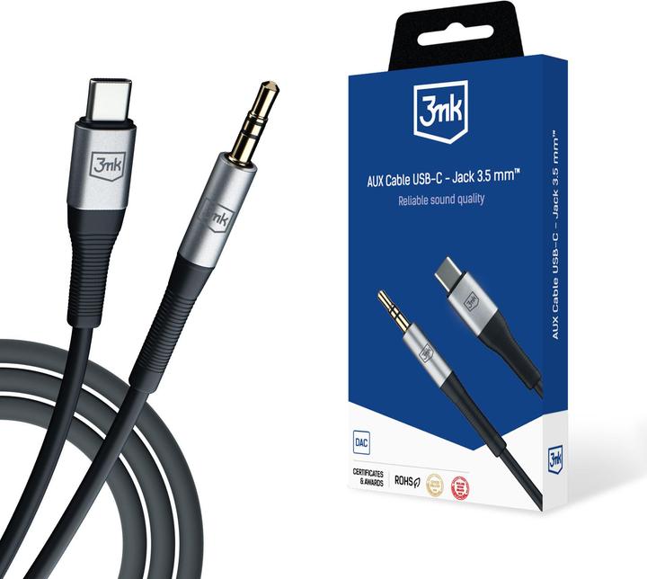 Actual product image 3MK USB C — 3.5mm Klinke (1 m, 3.5mm jack (AUX))