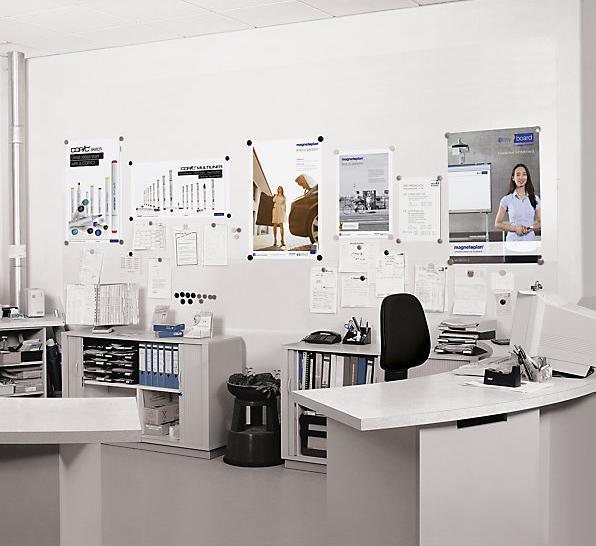 Actual product image Magnetoplan magnetowall on wallpaper, incl. accessories (Magnet board)