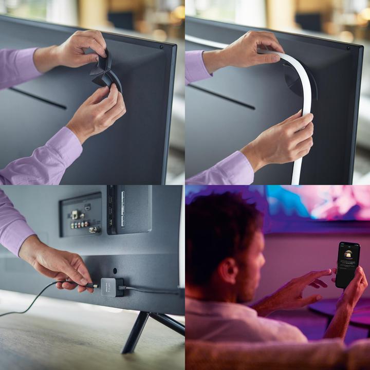 Actual product image Philips Hue Play Gradient Lightstrip 75" (RGBW, 304 cm, Indoor)