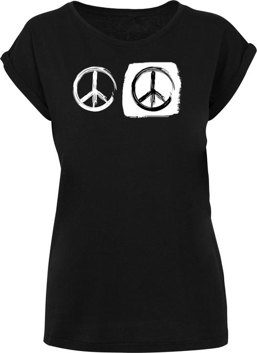 Image du produit Merchcode Ladies Peace - Double Peace Noir T-shirt à épaules étendues - 161413 (S)
