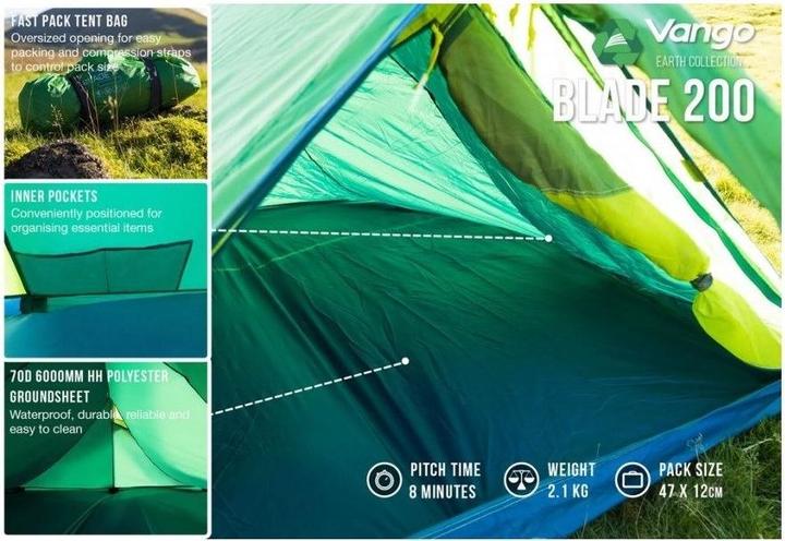 Produktbild Vango Blade 200 (Kuppelzelt, 2.15 kg, 2 Personen)