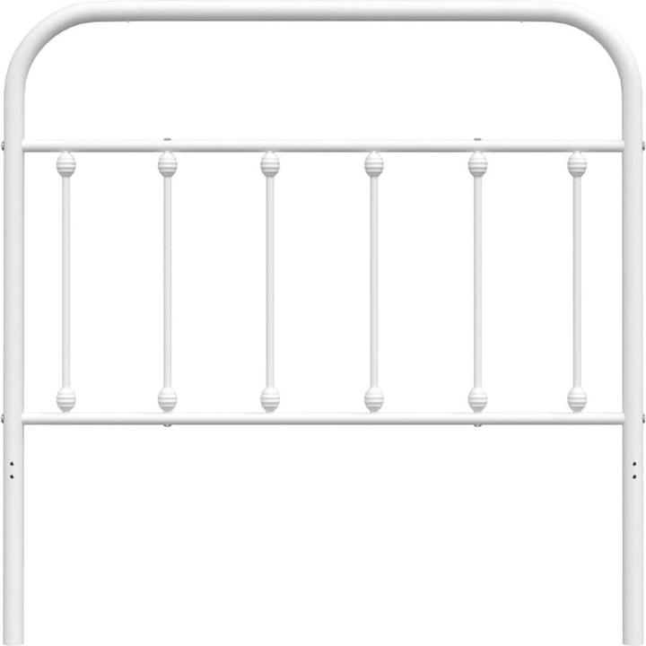 Produktbild VidaXL Kopfteil Metall Weiss 100 cm, Farbe: Weiss, Material (105 x 3 x 100 cm)