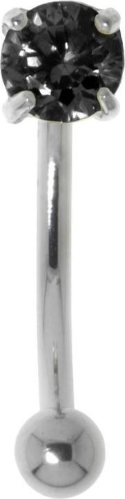 Actual product image Bijouteria Eyebrow Pin (Surgical steel 316L, Silver 925, Zirconia)