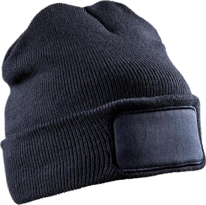 Actual product image Result Unisex Adult Thinsulate Printer Patch Beanie
