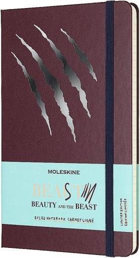 Actual product image Moleskine Notebook-The Beauty&d. Beast 855518 L/A5,Lin,Hardcover,Scratches (13 x 21 cm, Dotted, Hardcover)