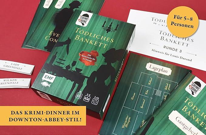 Productafbeelding Crime & Dine – Das Krimi-Dinner-Set: Tödliches Bankett (Duits, Zakelijke Olifant Paperdice Solutions GmbH, 2022)